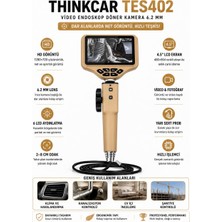 Thinkcar TES402 180° Eklem Uçlu 4.5 Inç Ekranlı Endoskop Yılan Kamera 6.2 mm Hd 6 LED