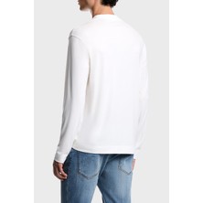 Emporio Armani Ipek Karışımlı Bisiklet Yaka Uzun Kollu T Shirt Erkek T Shirt EM006771 AF13721 U0003