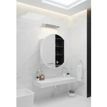 Oval Aynalı Banyo Dolabı