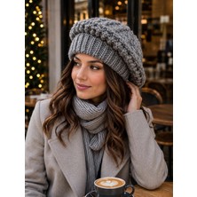 Wearflawless Kadın Triko Ressam Bere, Kışlık Örgü Yumuşak Sıcak Şık Bere, Günlük Fransız Beresi