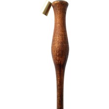 Sanathobi El Yapımı Copperplate Obliq Kalem Sapı, Gölge Yazı, Kahverengi Desenli, Ardıç Ağacı-K4