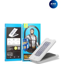 Blueo iPhone 15 Pro Uyumlu Uygulama Aparatlı Gözetleme Önleyici Hayalet Cam Ekran Koruyucu