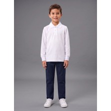 Ays Bebe Polo Yaka Çocuk Sweatshırt Unısex Uzun Kollu Okul Model