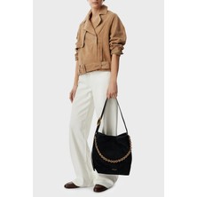 Michael Kors Zincir Detaylı Ayarlanabilir Askılı Süet Çanta 30T6AUEM8S001 Kadın Çanta 30T6AUEM8S 001