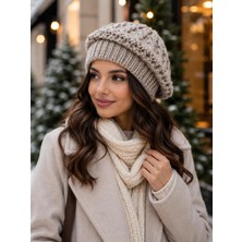 Wearflawless Kadın Triko Ressam Bere, Kışlık Örgü Yumuşak Sıcak Şık Bere, Günlük Fransız Beresi