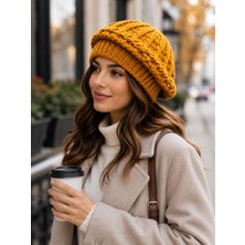 Wearflawless Kadın Triko Ressam Bere, Kışlık Örgü Yumuşak Sıcak Şık Bere, Günlük Fransız Beresi