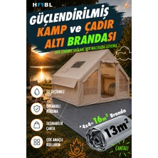 HABL Güçlendirilmiş Su Geçirmez Kamp ve Çadır Altı Brandası - 13.2m2 Çadırlar için 4m*4m