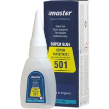 Master 501 Hızlı Yapıştırıcı 20 gr Güçlü Yapıştırıcı Kullanımı Kolay Tek Bileşenli