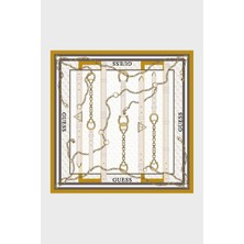 Guess Square Desenli 90 x 90 cm Ipek Eşarp AW5765SIL90 Kadın Eşarp AW5765 SIL90 Yel
