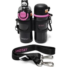 Shotay Çift Gözlü Trıtan Matara Siyah 900 Ml.