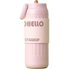 Shotay Fashıon Çelik Termos Matara Pembe 460 Ml.