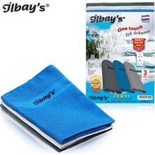 İlbay's Ithal Ilbays 3'lü Mikrofiber Temizlik Bezi (40*60CM) Baskılı Mavi Renk Serisi