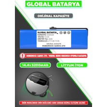 Global Batarya Roborock Saros Z70 Uyumlu Robot Süpürge Batarya 14.4V 52000MAH Li-Ion Pil (Orijinal Kapasite)