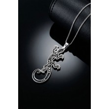 Takıdepo Kertenkele Model Gümüş Unisex Kolye