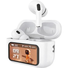 Bunnys Realme Uyumlu Airpods Pro Ekranlı Bluetooth Kulaklık – Dokunmatik Ekran – Kablosuz