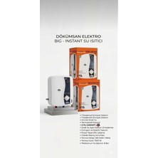 Dökümsan Big Şofben 7500W - Anında Sıcak Su Sağlayan 3 Kademeli Isıtıcı - Büyük Boy