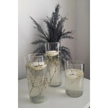 Mak Candle Beyaz Suda Yüzen Kokusuz Terapi Mumu Tanesi 4 Saat Yanar