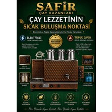 Safir Çay Kazanları 3 Gözlü Bakır Çay Kazanı Elektrik + Tüplü Bakır Çay Semaveri Lpg’li  Yıldız Model Bakır Çay Ocağı Kazanı Vip Plus