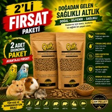 Quik Çam Pellet Kuş ve Kemirgen Altlığı 750 Gr x 2 Adet Doğal Kafes Altlığı Yüksek Emici