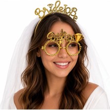 Bride To Be Gold Taç ve Parti Gözlüğü Seti