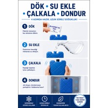 Tetra Rosa 5 Adet Buz Aküsü + 5 Adet Jel Tozu /Dök-Su Doldur-Çalkala-Dondur / Jelli Buz Aküsü