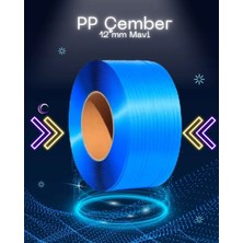 Dalpak Ambalaj 12 mm Mavi PP Çember ( Polipropilen ) Makine Çemberi ( Koli kapama , koli koruma çemberi )