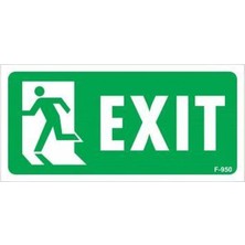 Exit Sol Uyarı Levhası 17,5X25 KOD:950