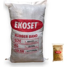 Ekoset Kauçuk Paket Lastiği Küçük Boy 40MM 25 kg