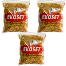Ekoset Kauçuk Paket Lastiği Küçük Boy 40MM 3 Bin Adet Natural Renk