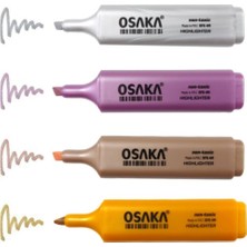 Osaka Metalik Fosforlu Kalem 4 Renk Ergonomik Tasarım ile Notlarınızı Canlandırın