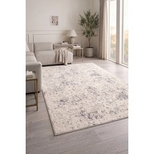 Livset Home Yumuşak Modern Krem Gri Halı Salon Mutfak Antre Yolluk Oturma Odası Çocuk Odası Halısı J367A