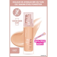Maybelline New York Lifter Niasinamid ve Hyalüronik Asit Içeren Aydınlatan Fondöten - 117 + Fırça Hediyeli