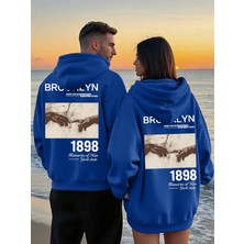 Macklin Sevgili - Arkadaş Çift Kombini Brooklyn 1898 Sırt Baskılı Özel Tasarım Kapüşonlu Sweatshirt 2li Takım