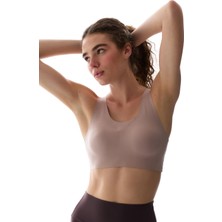 Penti Bej Stretch360 Orta Destek Çıkarılabilir Pedli Zero Feel Spor Sütyeni