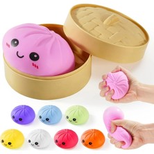 Toysturka Squishy Dumpling Sürpriz Kapalı Paket Renkli Mat Çin Mantısı Sukuşi Özel Kutulu Büyük Boy 10X10 cm