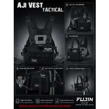 Fujin Tactical Vest Black Balıkçı Çantası