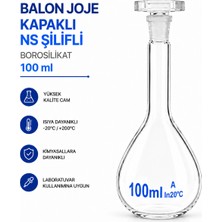 Labolist Balon Joje Kapaklı Ns Şilifli Borosilikat 100 ml