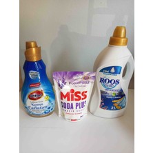 Muhteşem Üçlü Roos Matik 3lt + Vatan Komşu Çatlatan 1.440ML + Miss Çamaşır Sodası Foşur Foşur