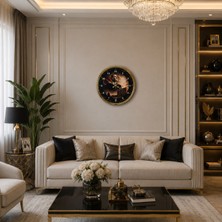 Egecen Altın Zafer Gold 40 x 40 cm Metal Atatürk Duvar Saati