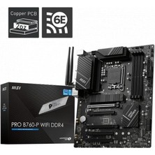 MSI Msı Pro B760-P Wıfı 5333MHZ(OC) HDMI Dp M.2 Ddr4 1700PIN Anakart