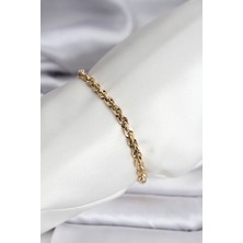 Sepetini Doldur 14K Gold Renk Kaplama Burgu Zincir Model cm Kadın Bileklik