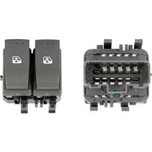 Cam Açma Anahtarı Ön Sol Renault Megane 2 10 Pin Siyah 8200315034 Neiman