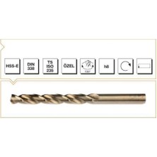Makina Takım Hss-E Altın Seri Inox Delme Matkap Ucu 3 mm