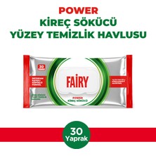 Fairy Power Kireç Sökücü Yüzey Temizlik Havlusu 30 Yaprak | Deterjan Katkılı Köpüklü Formül