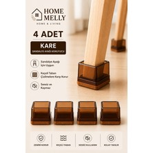 Btm Home 4’lü Keçeli Mobilya Ayağı Koruyucu Silikon – Kaydırmaz ve Çizilmez Sandalye & Masa Ayağı Koruyucu