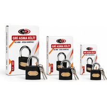 SLD Gri Asma Kilit Kısa Kancalı 25 mm / 38 mm / 63 mm