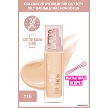 Maybelline New York Lifter Niasinamid ve Hyalüronik Asit Içeren Aydınlatan Fondöten - 110 + Fırça Hediyeli