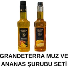 GRANDETERRA Grande Terra Muz ve Ananas Aromalı Şurup 750 ml x 2 Adet