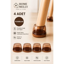 Btm Home 4 Adet Silikon Sandalye Ayağı Koruyucu Keçeli Zemin Çizmez Kaydırmaz Mobilya Pabucu