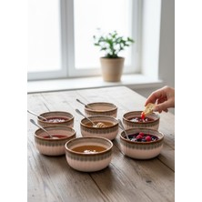 Lia Gordion 6 Parça Porselen 7 cm Reçellik Seti Yeşil Akıtma File